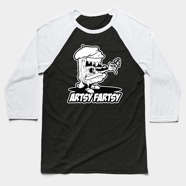 Artsy Fartsy Baseball T-Shirt by artwork-a-go-go